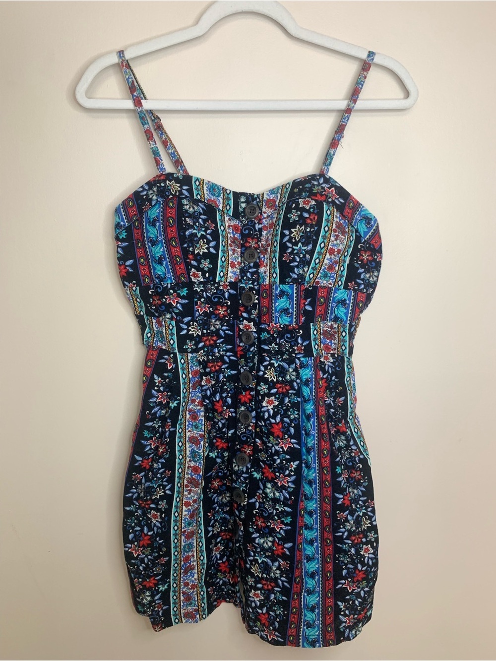 Sirens Floral Cottage Core Mini Dress L